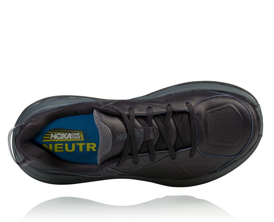 Zapatillas Running Hoka One One Hombre - Bondi Cuero - Negras - MOP560837